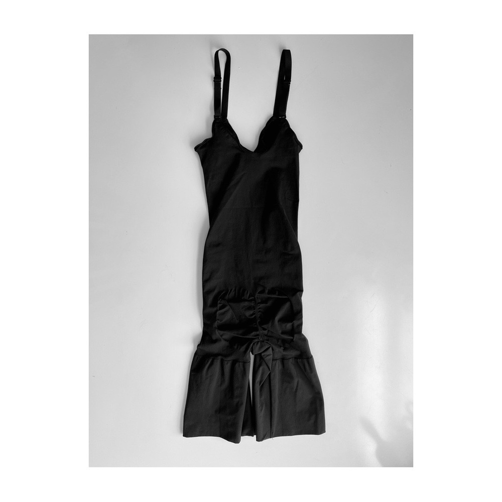 Skims Everyday Sculpt Mid Thigh Bodysuit Onyx Sz S